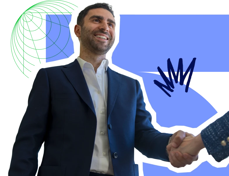 illustration de Jérémy SOUED serrant la main à son client